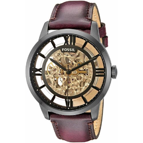 Fossil Townsman Automatic Men's Watch with Brown Skeleton Dial, ME3098