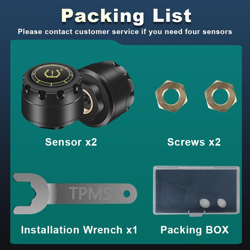 TPMS система контроля давления в шинах беспроводной Bluetooth 5.0 датчик шин автомобиля мотоцикл автомобиль мобильный телефон дисплей для Android IOS