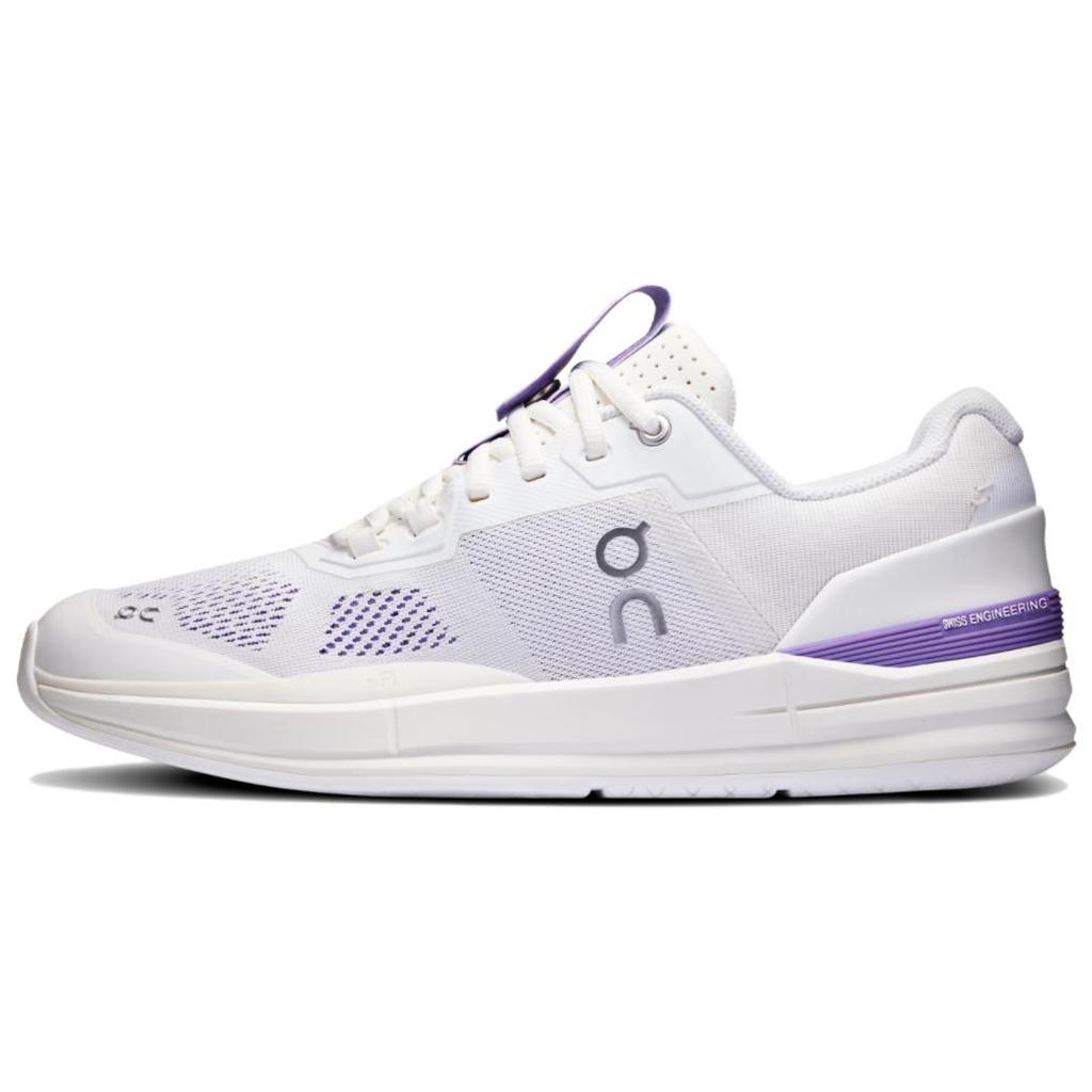 On The Roger Pro Comfortable Versatile Fashi Durable Supportive Shock Absorpti Low-Top Tennis Shoes Women Sneaker White Purple 3WE30743437