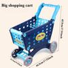 Kids Shopping Cart Toy Kids Trolley Toy Play Kitchen Pretend Play Educational Toy for Boys Girls Not Include Fruit & Food