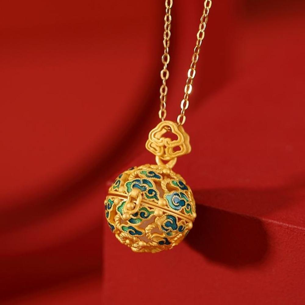 Luxury DIY Trinkets Accessories Hollow out Jewelry DIY Making Charms Enamel Box Necklace  Women