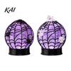 Decorative Halloween Lamp Ghost Glitter Ball Lamp, Glowing Spiderweb Faux Crystal Sphere Light, Light Purple Glow Spider Night for Holiday Party Table