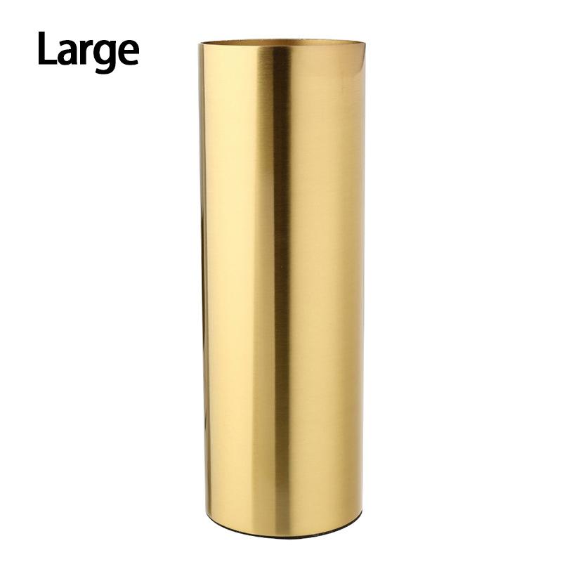 Современная простая прямая ваза для гостиной, настольный цветочный аппарат, гальванический металлический цветок, золотые скандинавские украшения, украшения