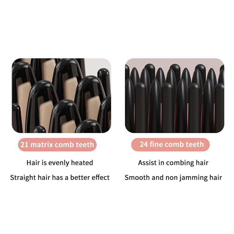 Mini Portable Hair Straightening Comb Dual Use Straight Curling Anti Frizz Great Birthday Gift for Women Girls Hair Care Lover