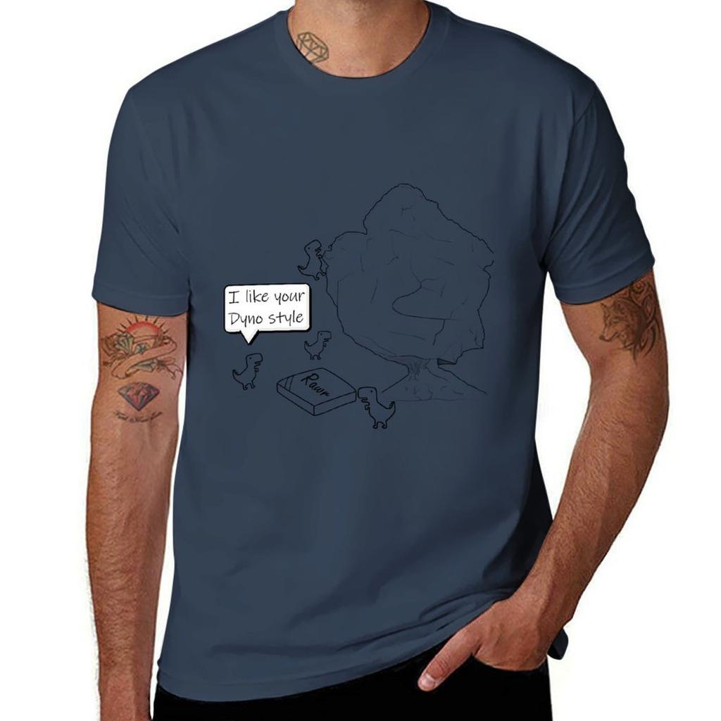 Dyno Bouldering Climbing Dinos TShirt Stylish Print Short Sleeve Tee