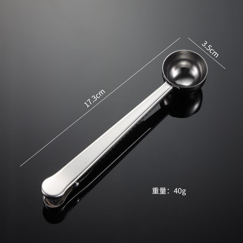 Зажим для кофейной ложки из нержавеющей стали 430, многоцелевой зажим для запечатывания пакетов, титановое покрытие PVD, розовое золото, черный цвет