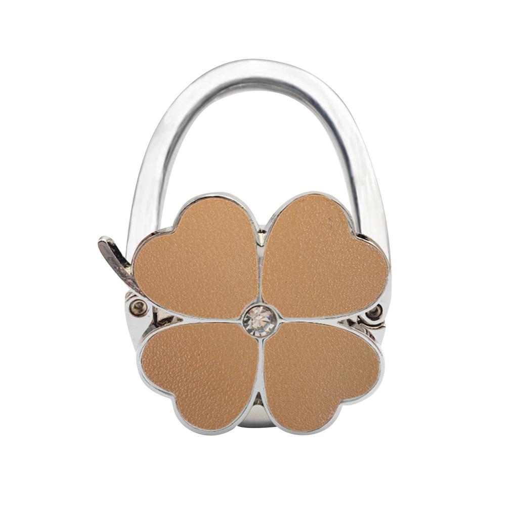 Четырехлепестковый внешний крючок для сумки, складной портативный крючок, однотонный кожаный крючок для боковой сумки на стол, крючок для сумки