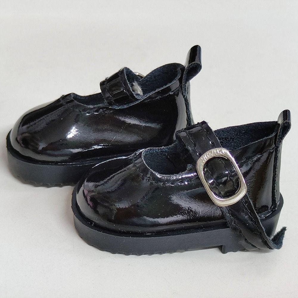 Flat Bottomed Toy Shoes Leather Leather Shoes Mini Doll Shoes 1/6 Point Doll