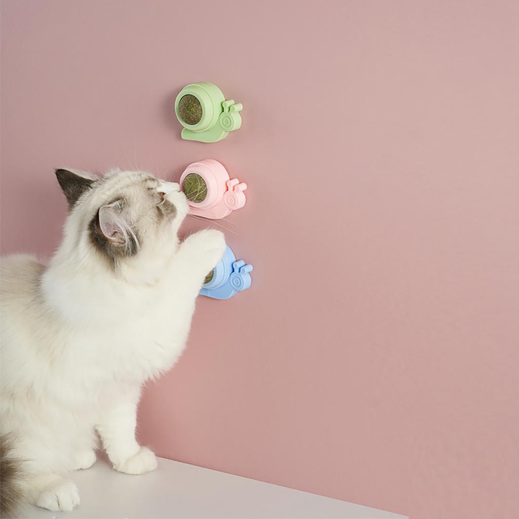 Настенные шарики из кошачьей мяты, игрушки для кошек, кошачья мята, настенный ролик для кошек, чистка зубов, естественно вращающийся для использования в помещении