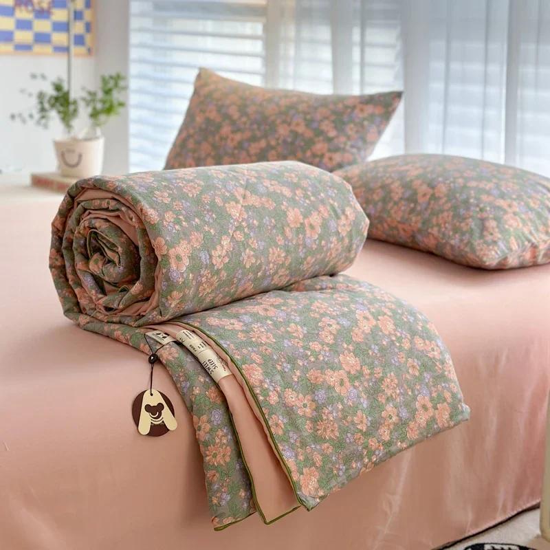 Мягкое четырехсезонное пуховое одеяло с кондиционером, летнее тонкое одеяло, дышащее мягкое офисное одеяло для сна
