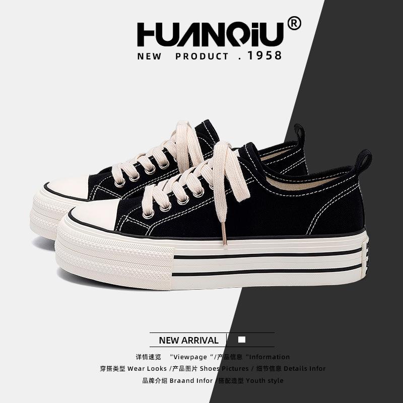 Global Platform Canvas Shoes Women's Shoes ZHQ-HQ079 New Summer Breathable Mesh White Shoes Versatile Board Shoes Women