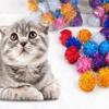 100Pcs Cat Toys Interactive Ball Catnip For Cat Sound Ring Paper Training Playing Balls