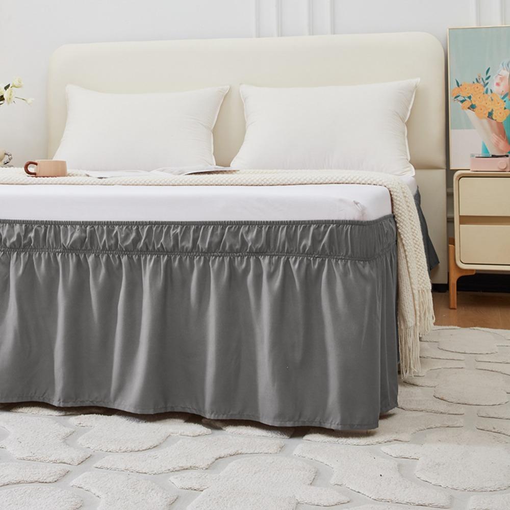 Wrap Around Style Bed Dust Cover Ruffles Bed Protector Bed Decoration Bed Skirt  Bedroom