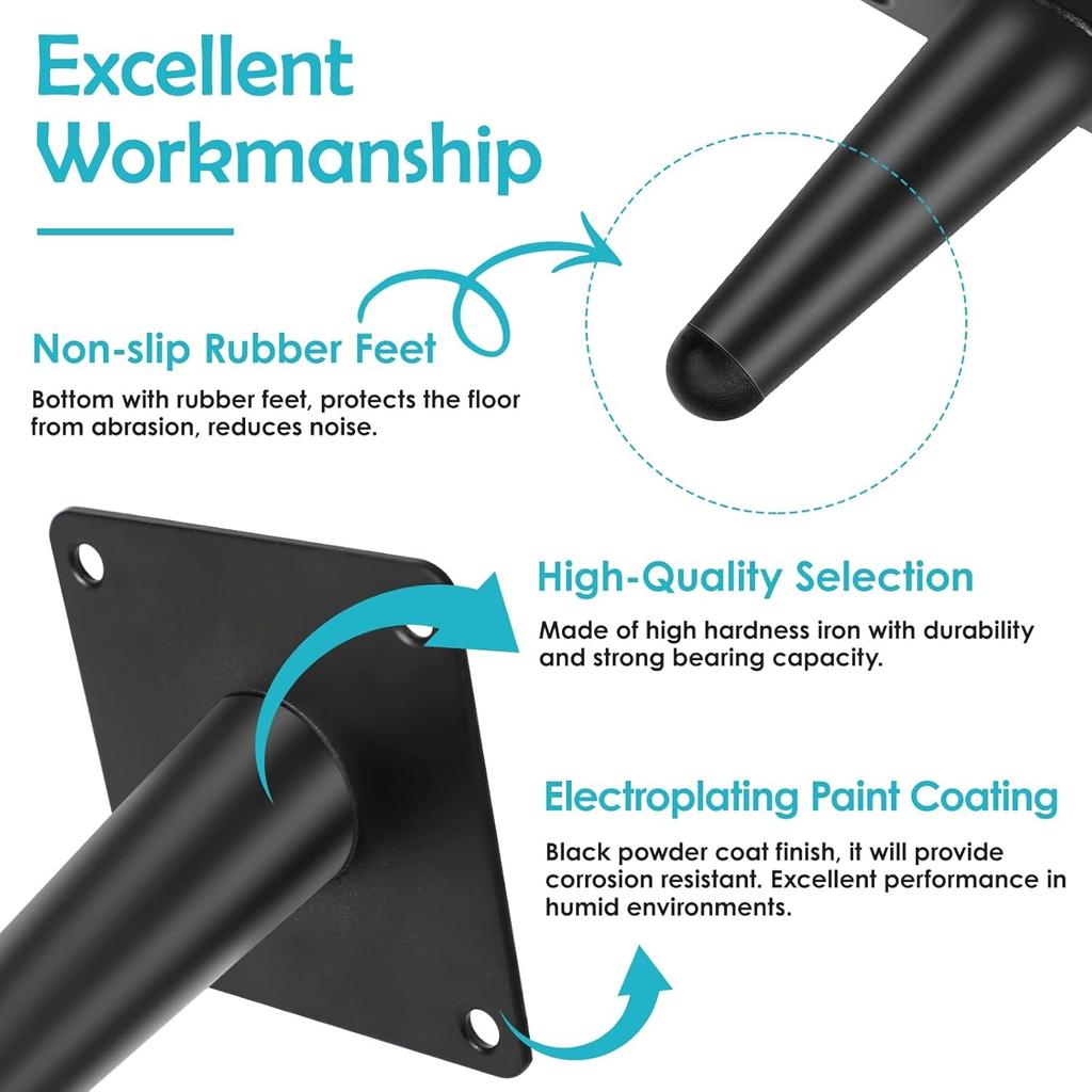 Комплект из 4 ножек для мебели, 20 см конические наклонные / вертикальные ножки для мебели, сменные ножки для шкафа, ножки для дивана