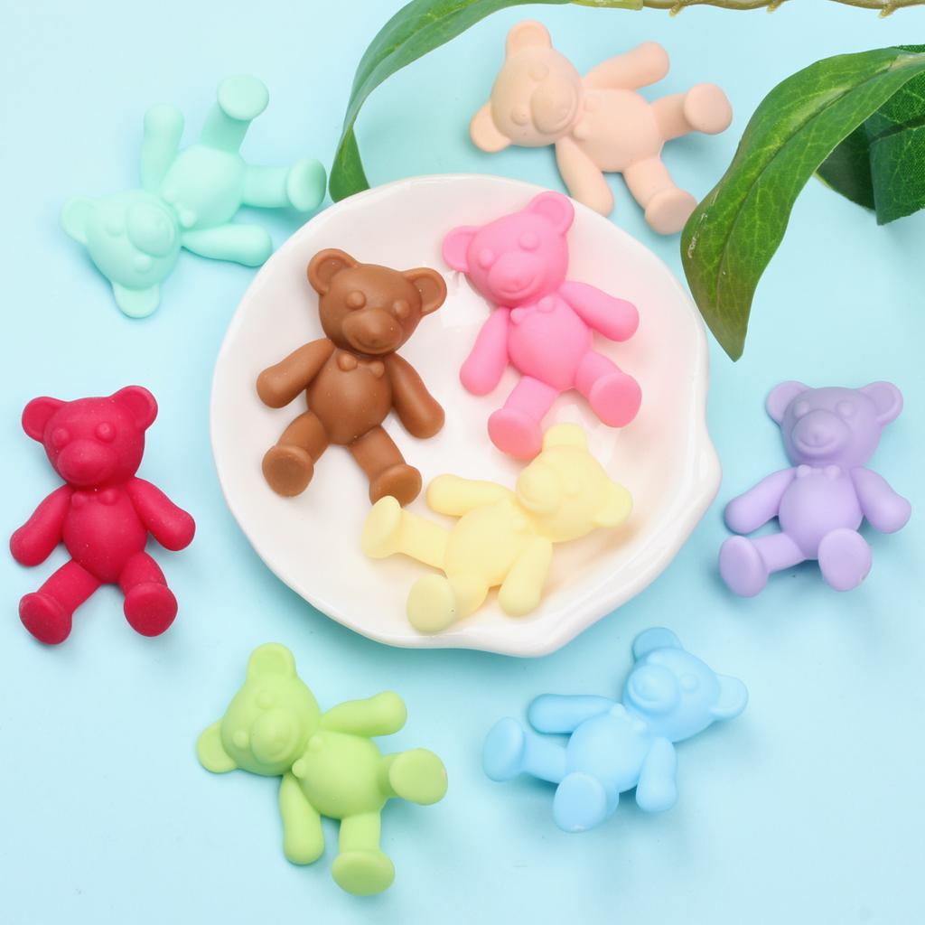 10pcs DIY Jewelry Making 33x30mm Fashion Matte Bear Loose Beads Accessories Pendant Necklace Bracelet