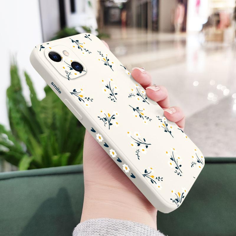Nice Flowers Phone Case For iPhone 17 Air 16 16e 15 14 13 12 11 X XR XS Plus Pro Max Mini Silicone Cover