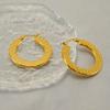 Модные серьги-кольца из нержавеющей стали золотого цвета, персонализированные преувеличенные ретро-серьги для женщин