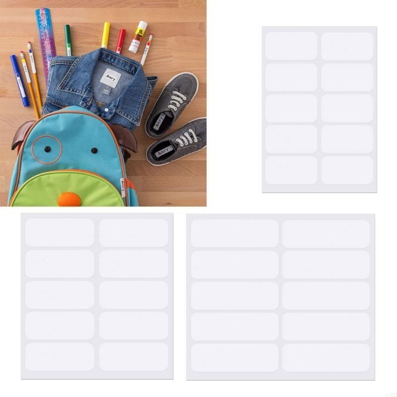 62KD Writes On Clothing Labels Secure Adhesive No-Iron Clothing Labels, Laundry Safe