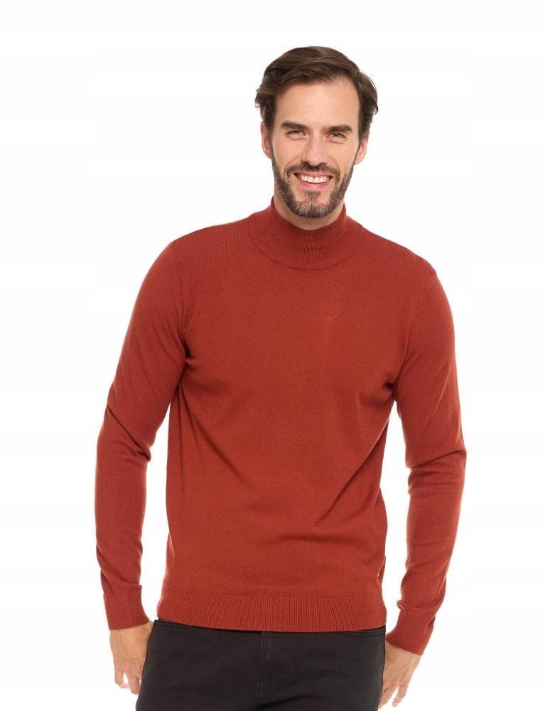 Men's Sweater Elegant Classic Turtleneck Fashionable Long Sleeve MORAJ XXL beige