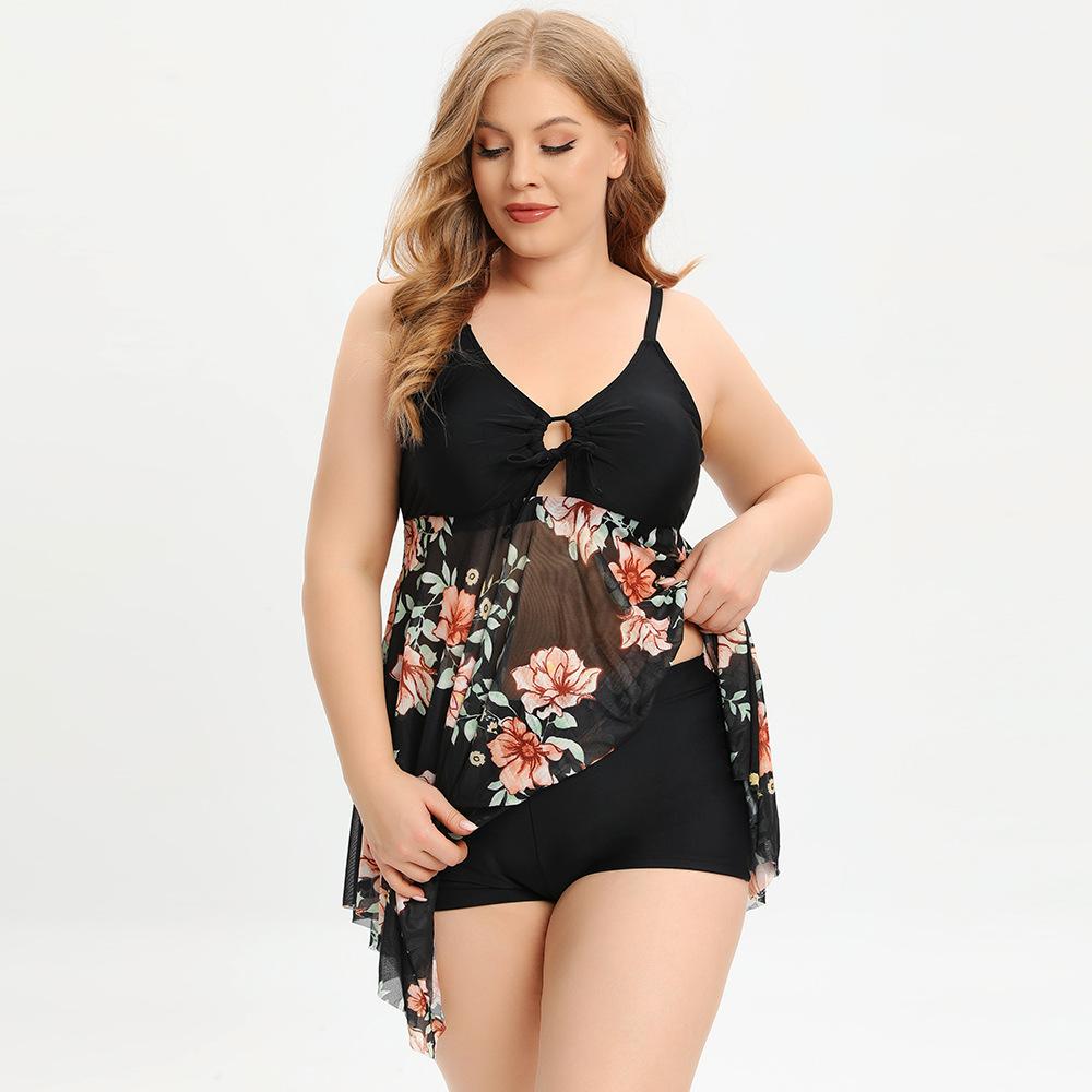 New Oversized Women's Swimsuit Conservative Split Bikini Swimsuit