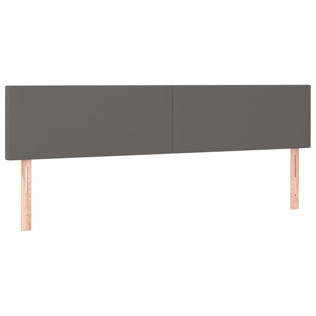 Vidaxl Zagłówek Do Łóżka Z Led, Szary, 180X5X78/88 Cm, Sztuczna Skóra