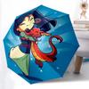 1pc Mulan and Mushu Automatic Opening and Closing Umbrella - Lightweight 3-Fold Design, Suitable for Fans, Travel, Daily Use, Interesting Sh