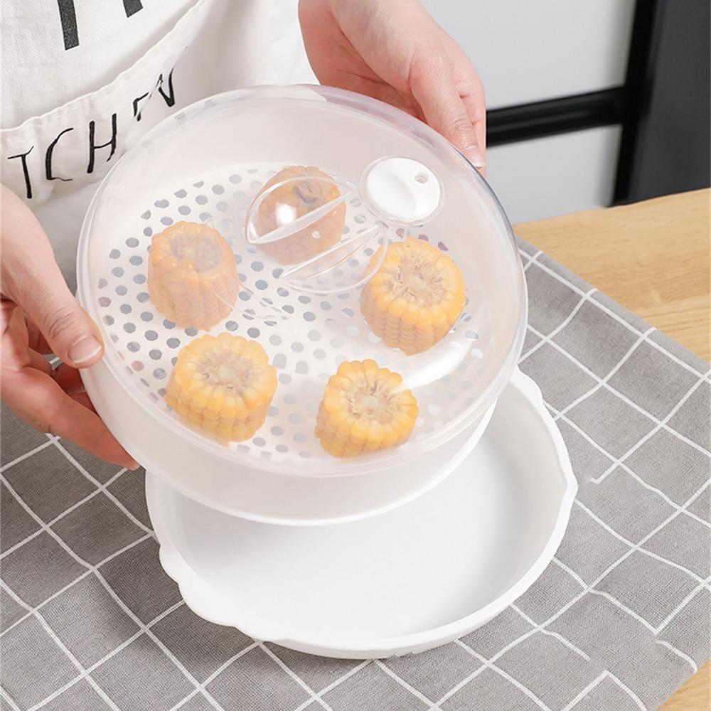 Dumpling Rice With Lid Round Cooking Container Microwave Special Oven Steamer Plastic Steamer