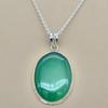 Ожерелье из натурального зеленого оникса Ожерелье из стерлингового серебра 925 пробы, серебряный дизайн с длинной цепочкой, длинное ожерелье для женщин