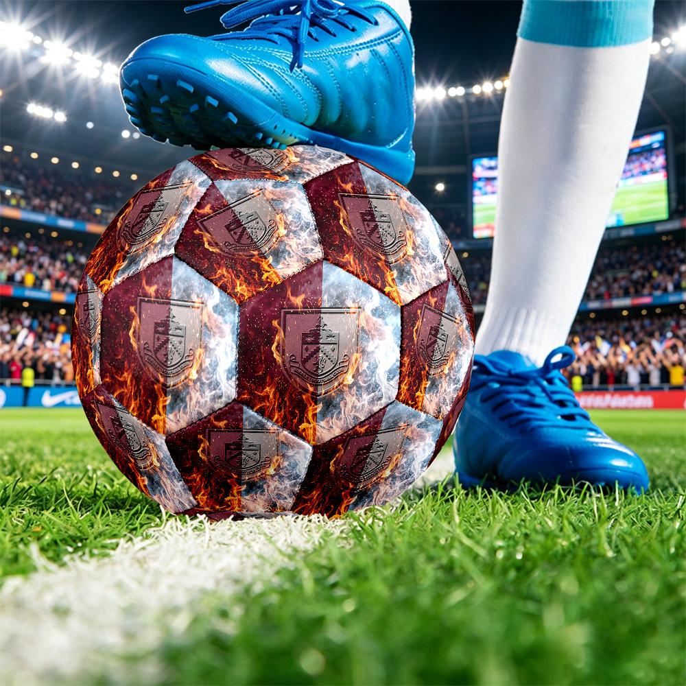 Футбольный мяч Burnley Football, размер 5, с принтом, противоскользящий, для взрослых, сувенир для футбольных фанатов