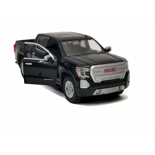 Motormax 2019 GMC Sierra 1500 Denali Crew Cab Pickup Truck In Blue Metallic, 1/24-1/27 Scale Diecast Model Car