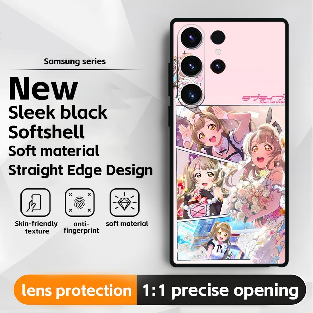 Love Live! School Idol Project Phone Case For Samsung Galaxy S25 S24 S23 S22 S21 S20 Plus Ultra Note20 Soft Black