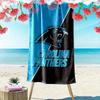 Пляжное полотенце с принтом Carolina Panthers, Большое, Мягкое, Быстросохнущее, для Пляжа, Кемпинга, Плавания