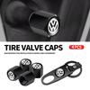 Car Wheel Tire Valve Stems Cap With Keychain Car interior Accessories For Volkswagen T-Roc A1