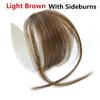 Straight Light Brown Dark Brown Blunt Air Bangs Front Hair Fringes Bangs Clip In Neat Women