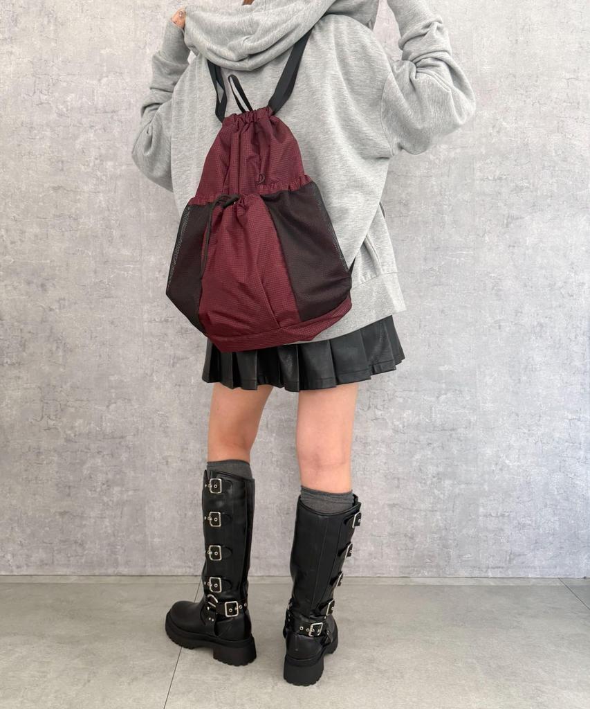 WEGO Mesh Pocket Knapsack Sports Size Pattern 1 Bag, & Outdoors, Gift, Women's, F,