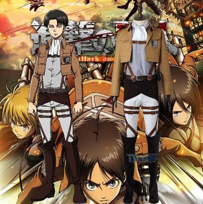 Костюм команды Survey Corps - Атака титанов Эрен Микаса униформа пальто косплей костюм