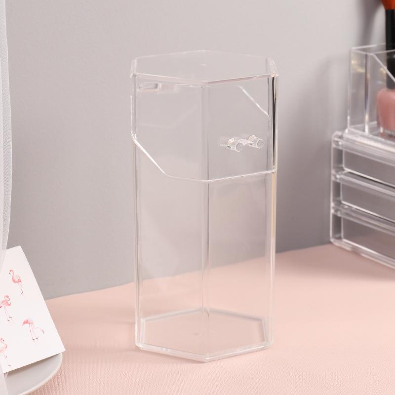 Transparent Acrylic Makeup Brush Holder Makeup Organizer Cosmetic Holder Pencil Lipstick Desk Container Table Makeup Storage Box
