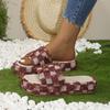 Large Thick Sole Slope and Sponge Cake Casual Slippers for Women