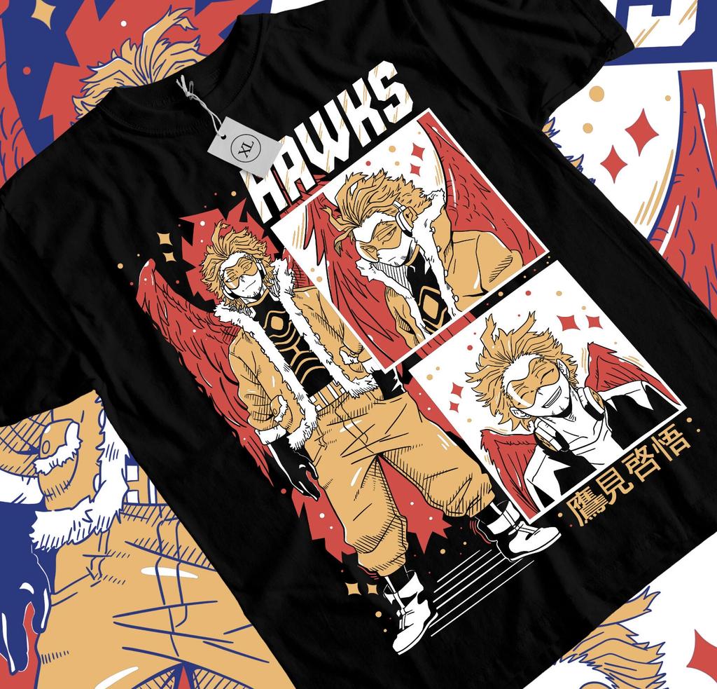 Моя геройская академия аниме Крылатый герой Ястреб Кейго Таками Футболка манга Все размеры
