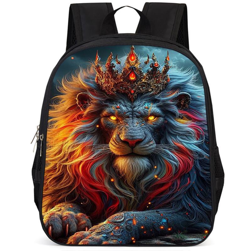 Вместительный школьный рюкзак Lion 15 дюймов из ткани Оксфорд для детей, легкий и эргономичный