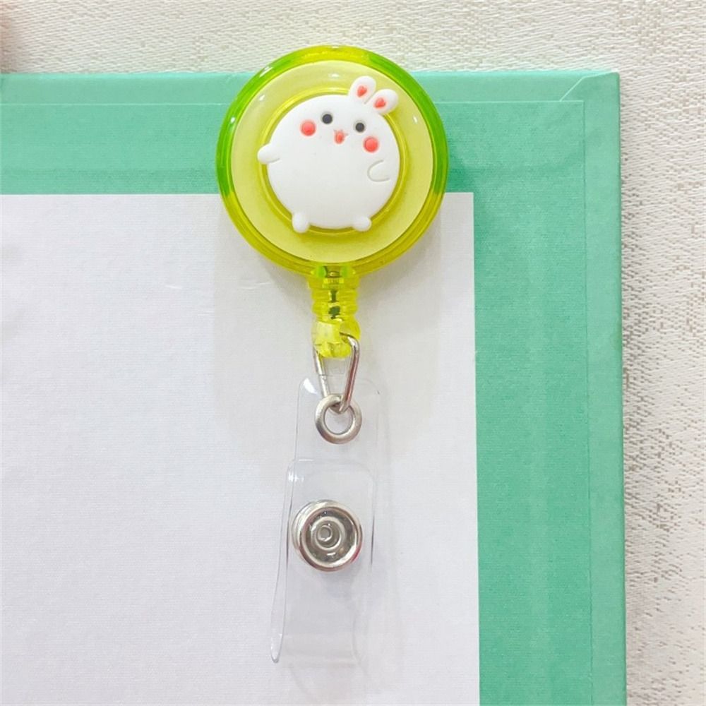 Students Cartoon Nurse Doctor ID Card Clips Badge Holder Name Card Holder Retractable Badge Reel