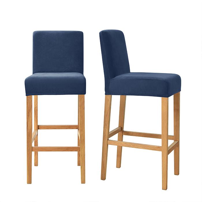 Cover For Bar Stool, Velvet, Navy Blue