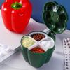4 In 1 Seasoning Storage with Spoon for Pepper Spice Plastic Jar Creative Chili Shape Barbecue Condiment Kitchen Food Box