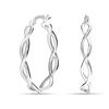 S925 Sterling Silver Jewelry Twist Irish Celtic Knot Click-Top Hoop Earrings for Women