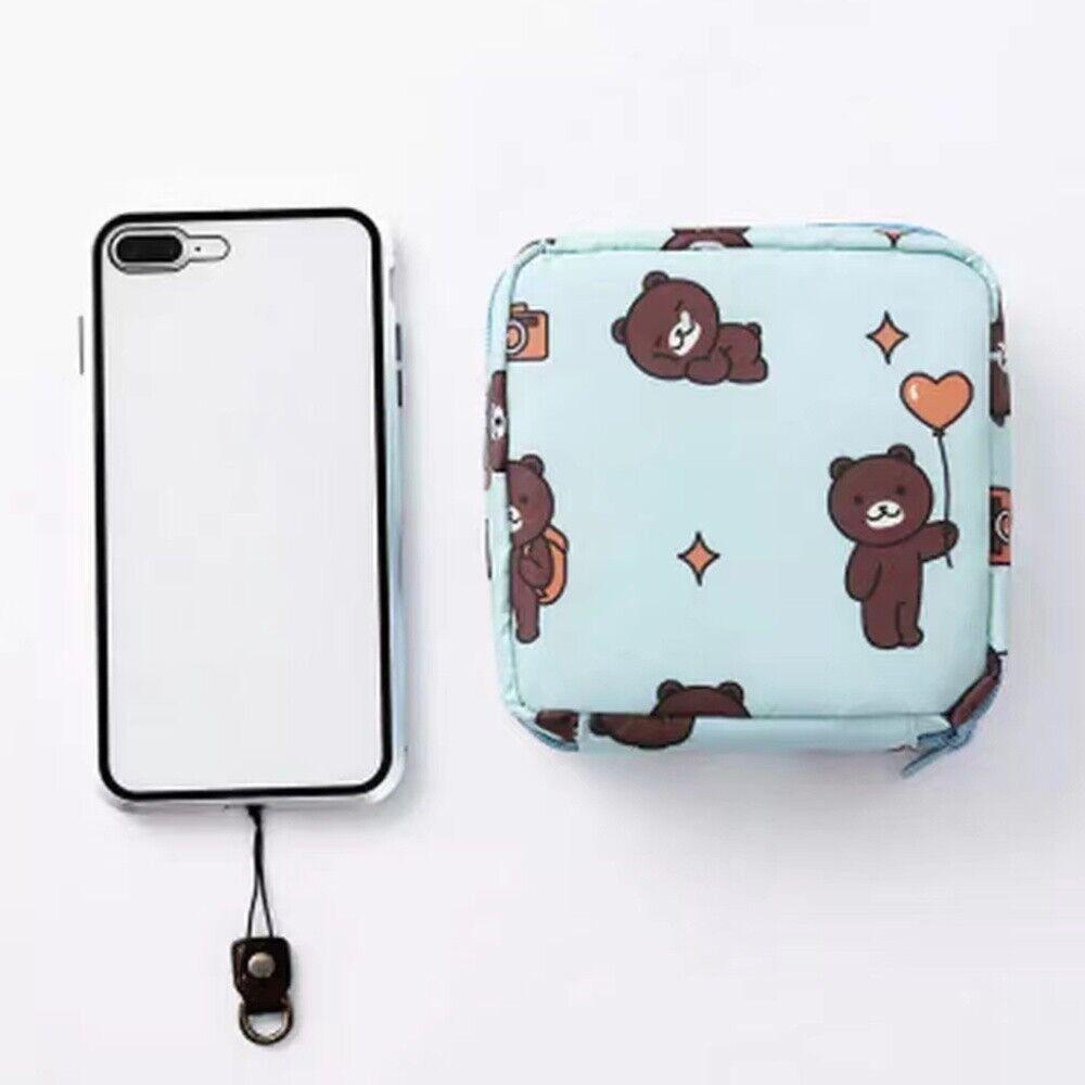 Чехол для наушников Крепление для монет Кошелек для мелочи Сумка для хранения с защитой от несанкционированного доступа Гигиенический пакет Сумка для гигиенического коврика