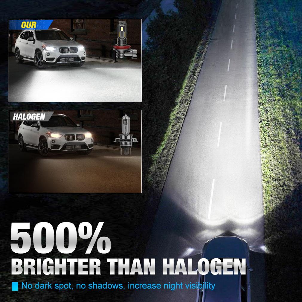 2 шт. 30000LM H8 H11 светодиодные лампы для фар 9005 HB3 9006 HB4 Canbus автомобильный свет 60 Вт турбо светодиодная диодная лампа мини-авто лампада 12 В 6500 К