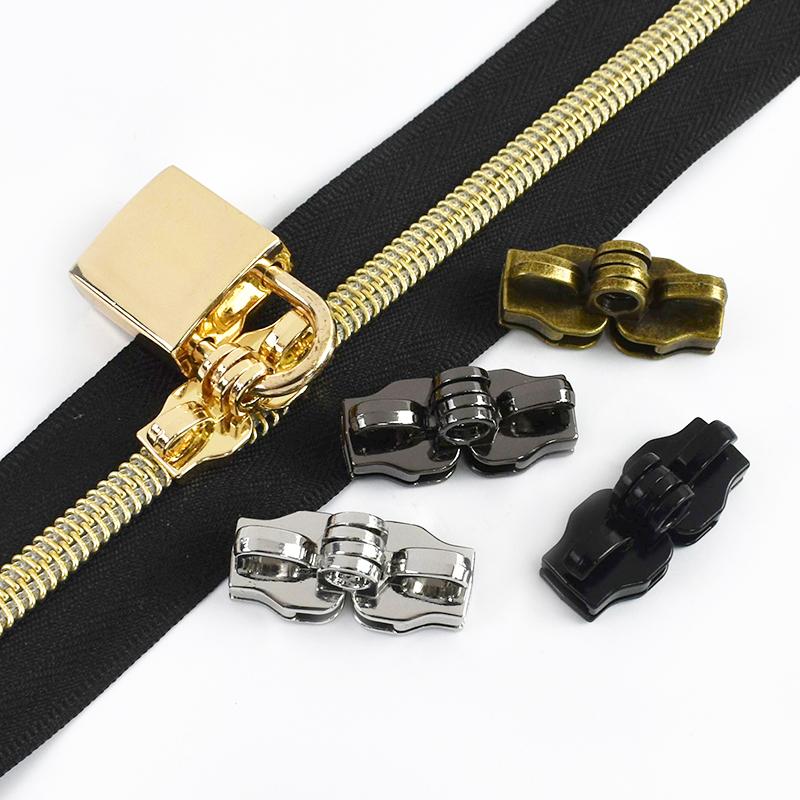 2/5/10 пар 5# 8# 10# Блокируемые нейлоновые слайдеры для молнии Двойное отверстие Безопасная блокировка молнии для багажа Застежка-пуллер Ремонтный аксессуар