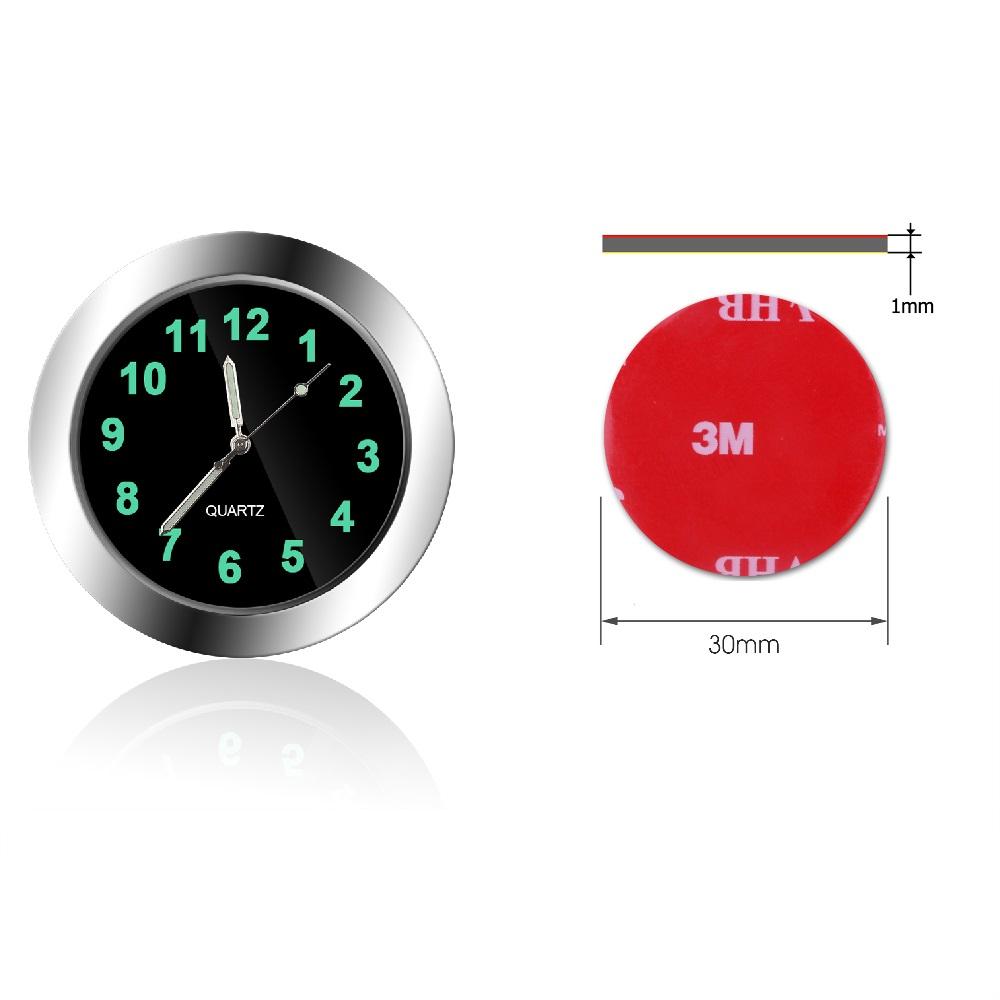 Car Clock Stick-On Internal Luminous Digital Watch Mechanics Quartz Clocks Auto Ornament Car Accessories Gifts