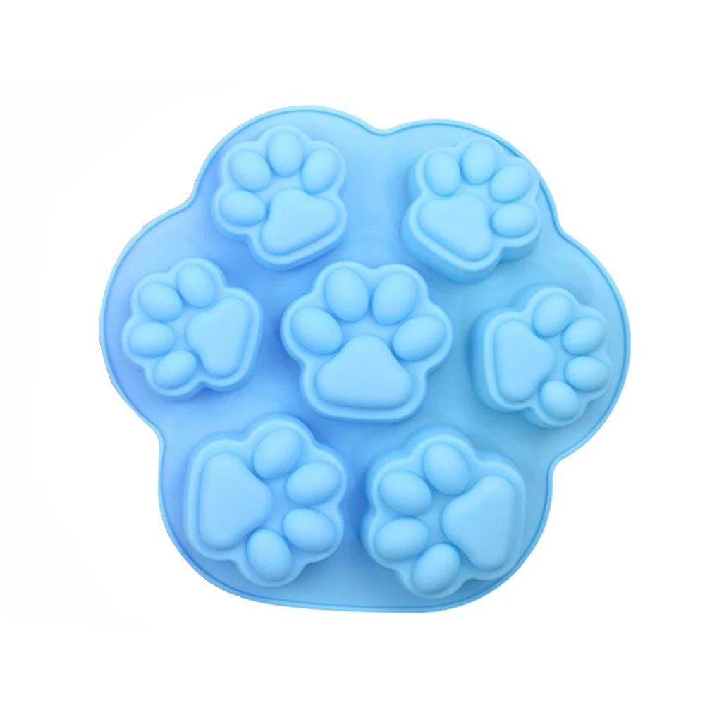 Практичные кошачьи лапки, животные, мультяшные собаки, отпечатки лап кошачьих лап, силиконовые формы для мусса, шоколада, желе, пудинга, мыла