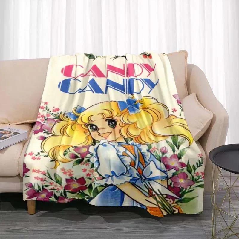 Одеяло Candy Candy Anime Kawaii Japanese Anime Flannel Super Soft Warm Blanket Подходит для дома Four Seasons Bedroom Blanket